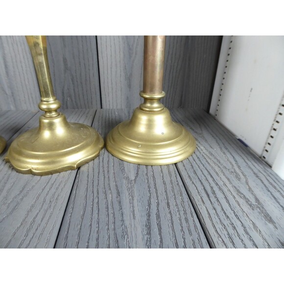 Vintage set of 3 of Heavy Brass Candle Sticks by SARREID Ltd Korea (Ducks 2/3) - Picture 7 of 16